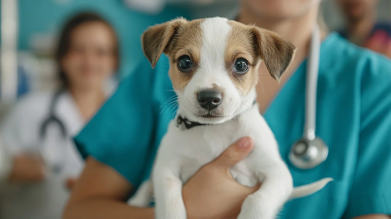 Veterinario con mascota